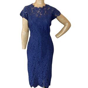 Miusol Blue Floral Lace Sheath Evening Cocktail Party Dress Plus Sz 5XL #271B